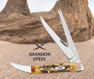 Case xx USA Fishing Knife 65340 6.5 BoneStag Folding Pocket Knife Stainless