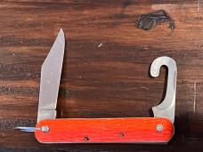 VINTAGE ORANGE SCHRADE WALDEN MC-1 PARATROOPER POCKET KNIFE