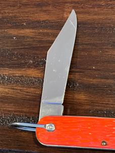 VINTAGE ORANGE SCHRADE WALDEN MC-1 PARATROOPER POCKET KNIFE
