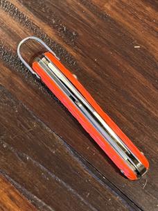 VINTAGE ORANGE SCHRADE WALDEN MC-1 PARATROOPER POCKET KNIFE