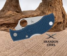 Spyderco Knives ManBug MPCBL Cobalt Blue FRN CPM SPY27 Stainless Pocket Knife