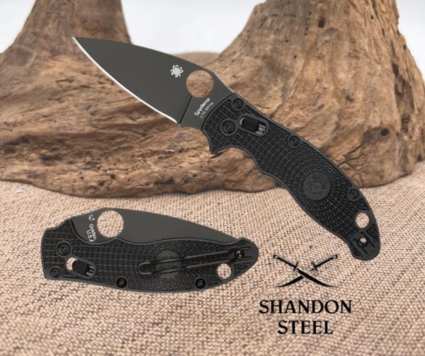 Spyderco Manix® 2 Lightweight FRCP Black/Black Blade C101PBBK2 Spyderco Manix® 2 Lightweight FRCP Black/Black Blade C101PBBK2