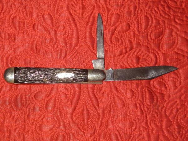 ROBESON 2 Blade "English Jack" knife w/jigged black plastic scales #622119