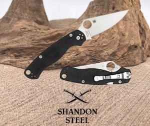 Spyderco Para Military® 2 Left Hand G-10 Black C81GPLE2