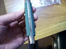 Italian Stiletto 9 Incher Renzo Beltrame Unusual Green Armorhide Flatground Partial Serr. UNUSED!
