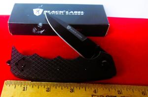 BLACK LABEL 5" RESCUE KNIFE W/POCKET CLIP LINER LOCK IN BOX UNUSED A FEW YEARS OLD