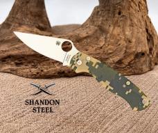 Spyderco Para Military 2 Camo Knife with 3.42" CPM S45VN Steel Blade, C81GPCMO2