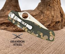 Spyderco Para Military 2 Camo Knife with 3.42" CPM S45VN Steel Blade, C81GPCMO2
