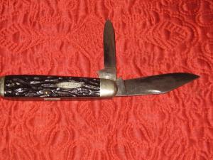 ROBESON 2 blade jack knife with Rough Black scales 622056