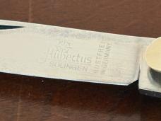 Hubertus West Germany Lever Lock Switchblade Camp Knife, Nice Stag Scales, Unused