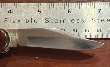 Colonial Pronto Fat Jack Switchblade Knife, Celluloid Tortoise Shell Scales, Used