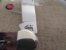 Case XX 2001 Cranberry Silver Script Canoe Pattern # 62131 SS