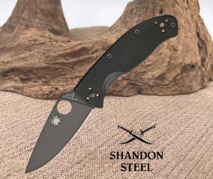 Spyderco TENACIOUS BLACK G-10 BLACK BLADE PLAINEDGE C122GBBKP