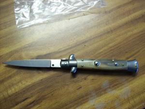 Renzo Beltrame 9 Inch Swivel Bolster Flat Ground Honey Horn Stiletto Looks UNUSED Fact. Edge!