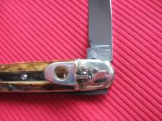 Vintage German WEIDMANNSHEIL Stag Leverlock Switchblade Knife - Mint w/Tag