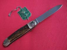 Vintage German WEIDMANNSHEIL Stag Leverlock Switchblade Knife - Mint w/Tag