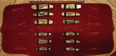 CASE XX Stag Damascus Centennial (1889-1989) 12 piece knife set. SN 461 of 750. Never used, in case.