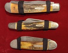 CASE XX Stag Damascus Centennial (1889-1989) 12 piece knife set. SN 461 of 750. Never used, in case.