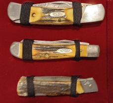 CASE XX Stag Damascus Centennial (1889-1989) 12 piece knife set. SN 461 of 750. Never used, in case.
