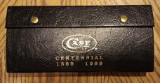 CASE XX Stag Damascus Centennial (1889-1989) 12 piece knife set. SN 461 of 750. Never used, in case.
