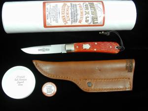 Great Eastern Cutlery GEC Red Licorice Jigged Bone Stingray Fixed Blade Sheath Knife NIT USA P74525
