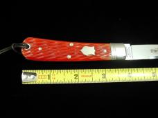 Great Eastern Cutlery GEC Red Licorice Jigged Bone Stingray Fixed Blade Sheath Knife NIT USA P74525