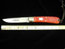 Great Eastern Cutlery GEC Red Licorice Jigged Bone Stingray Fixed Blade Sheath Knife NIT USA P74525