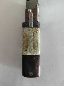 Timascus and Damascus  Mammoth ivory Picklock Auto 5.7 inch Rare Armenia switchblade 