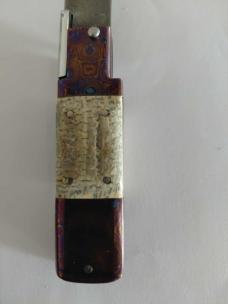 Timascus and Damascus  Mammoth ivory Picklock Auto 5.7 inch Rare Armenia switchblade 