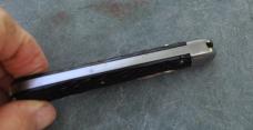 Schrade Walden NY USA Auto Folding Guard 1945-56 J=igged Rough Black 4 7/8" Closed Works No Peek