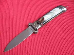 Vintage Italian Rare Model INDIANA Shell Puller Leverlock Switchblade Knife