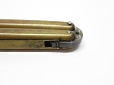 WWII ERA VERY LARGE SOLID BRASS BALISONG BUTTERFLY KNIFE EXCELLENT CONDITION