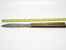 WWII ERA VERY LARGE SOLID BRASS BALISONG BUTTERFLY KNIFE EXCELLENT CONDITION