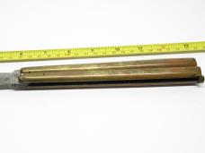 WWII ERA VERY LARGE SOLID BRASS BALISONG BUTTERFLY KNIFE EXCELLENT CONDITION