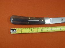 Great Eastern Cutlery GEC Brushed Finish Spalted Ebony Wood Mustang Knife NIT Made in USA 745125