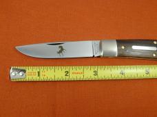 Great Eastern Cutlery GEC Brushed Finish Spalted Ebony Wood Mustang Knife NIT Made in USA 745125