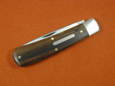 Great Eastern Cutlery GEC Brushed Finish Spalted Ebony Wood Mustang Knife NIT Made in USA 745125