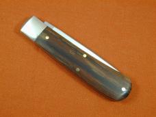 Great Eastern Cutlery GEC Brushed Finish Spalted Ebony Wood Mustang Knife NIT Made in USA 745125