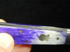 Beaver Falls Cutlery Co Smooth Appaloosa Purple Bone Jack Knife NIT Cooper Cutlery Made in USA A-PUR