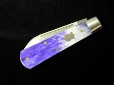 Beaver Falls Cutlery Co Smooth Appaloosa Purple Bone Jack Knife NIT Cooper Cutlery Made in USA A-PUR