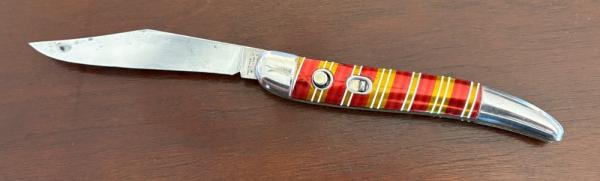 Beautiful Imperial Hammer Brand Toothpick Switchblade Knife, Candystripe Handle Beautiful Imperial Hammer Brand Toothpick Switchblade Knife, Candystripe Handle