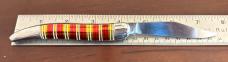 Beautiful Imperial Hammer Brand Toothpick Switchblade Knife, Candystripe Handle