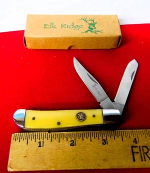 ELK RIDGE ER 220 CUSTOM MINI TRAPPER 3-1/2" IN BOX NEVER OVERLY HANDLED NICE GIFT OR ADD THE POCKET
