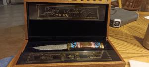David (Dave) Yellowhorse  Buck Fixed Blade Knife, Cuthair Yellowhorse Custom Series One, SN 0688 