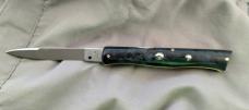 CEM Dolphins 8" Italian Switchblade Mid-lock Beautiful Blue Briarwood 