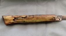 CEM Dolphins 8" Italian Switchblade Mid-lock Beautiful Spalted Beech Wood 