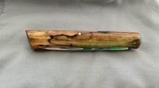 CEM Dolphins 8" Italian Switchblade Mid-lock Beautiful Spalted Beech Wood 