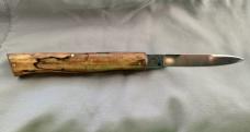 CEM Dolphins 8" Italian Switchblade Mid-lock Beautiful Spalted Beech Wood 
