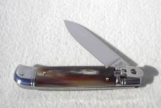 NEW OLD STOCK AKC 8" ITALIAN SWITCHBLADE LEVER LOCK BRAZILIAN HORN MANIAGO ITALY - NEVER USED - MINT