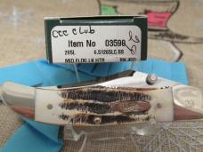 Case XX 2004 CCC Bone Stag Mid-folding Hunter Pattern # 6.51265LC SS